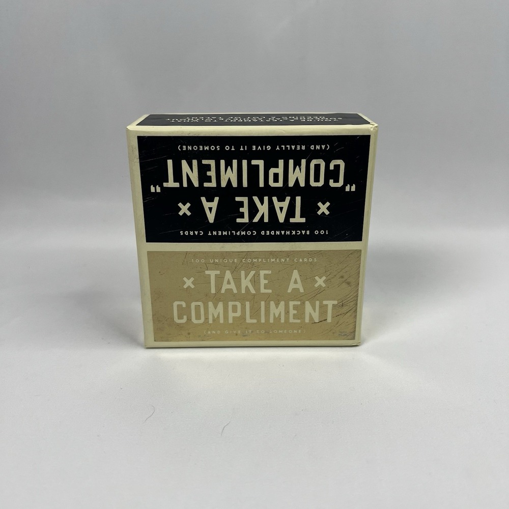 NWT Take A Compliment Card Set by Brass Monkey 200 Cards Compliments/Backhanded